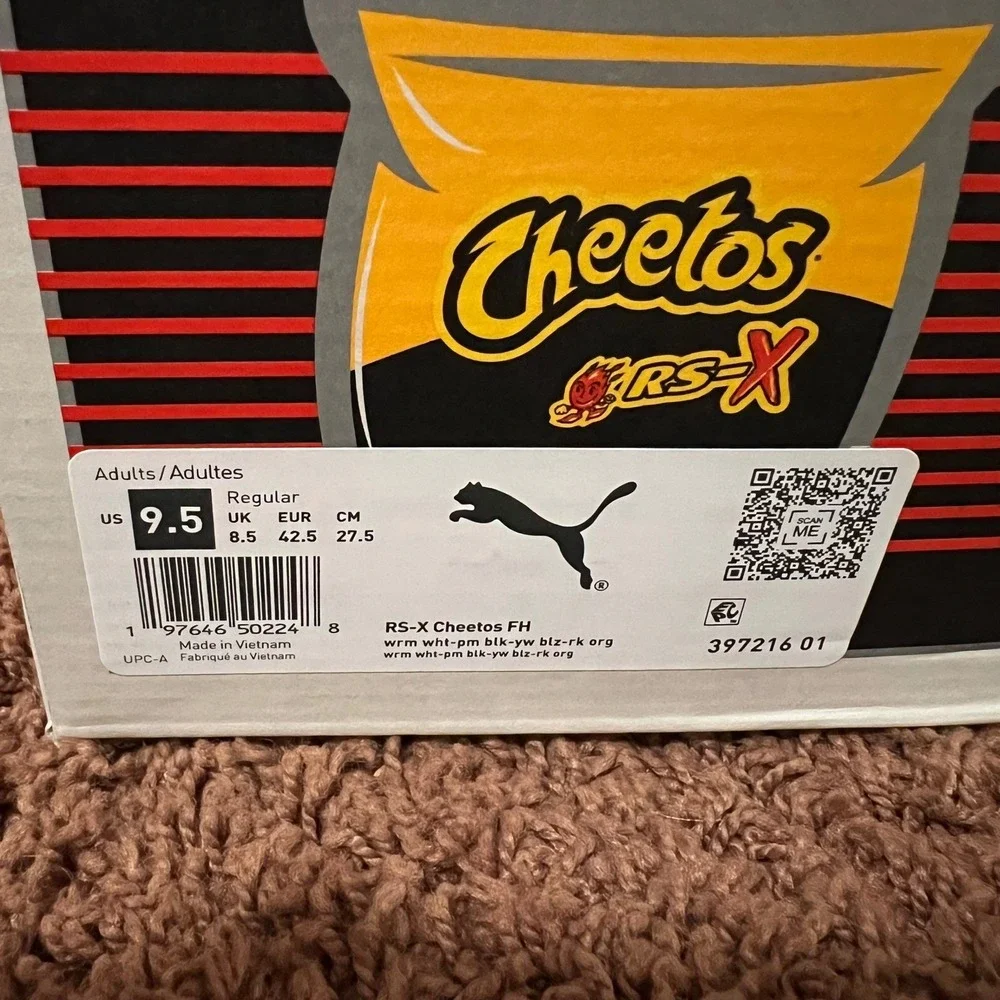 Puma RS-X‎ Cheetos Collaboration Mens Size 9.5 Athletic Shoes Sneakers Orange